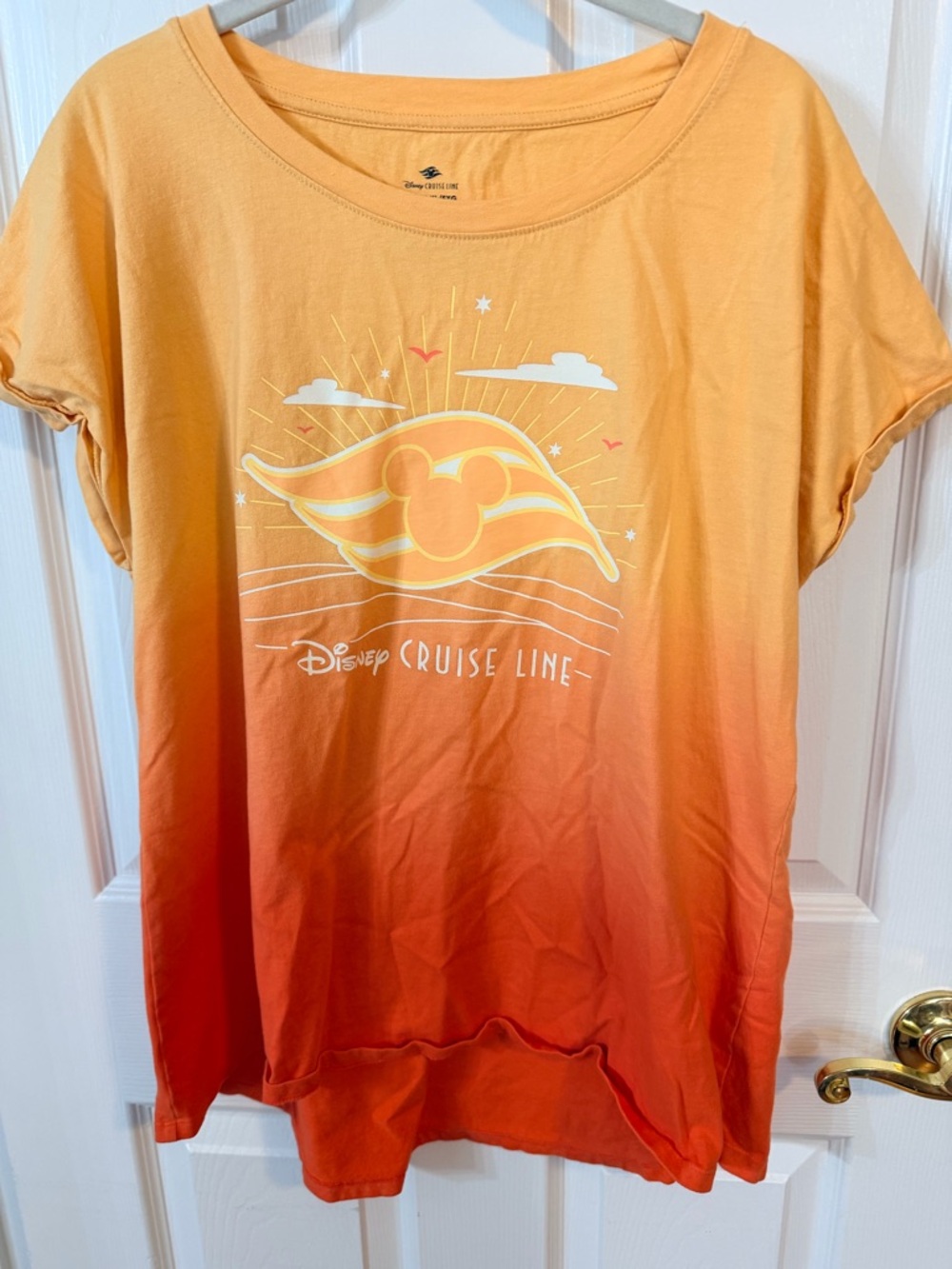 Disney Pale Yellow Cruise Line Tag Tee